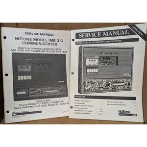 NUTONE SERVICE MANUAL FOR MODEL IMB-313 COMMUNICENTER